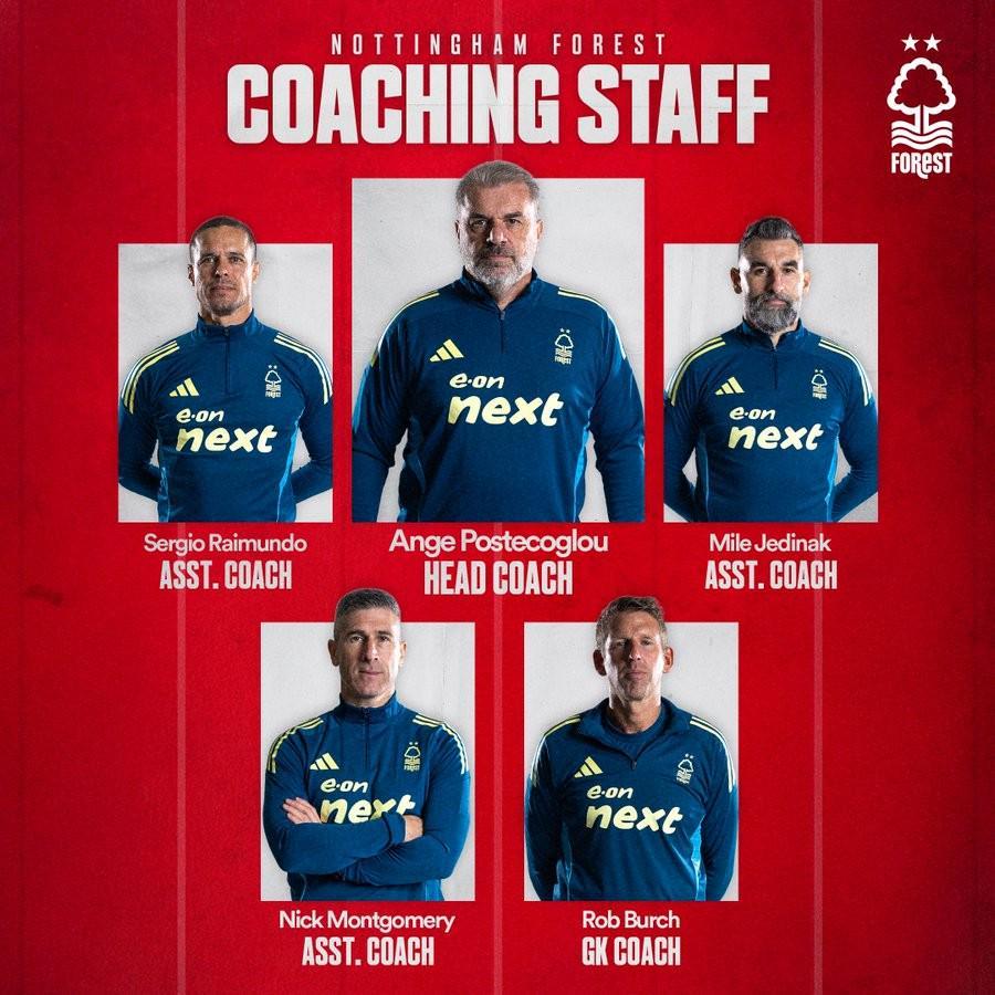 诺丁汉森林官方：耶迪纳克等四人加入澳波教练组